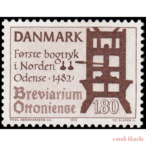 Dinamarca  Denmark 766 1982 500 aniv. de la imprenta en Dinamarca MNH