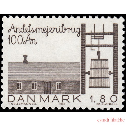 Dinamarca  Denmark 763 1982 Centenario de la granja lechera en Hjedding MNH