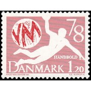 Dinamarca  Denmark 656 1978 Campeonato del mundo de balonmano MNH