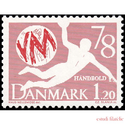 Dinamarca  Denmark 656 1978 Campeonato del mundo de balonmano MNH