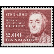 Dinamarca  Denmark 765 1982 200 aniv. del nacimiento del poeta Steen Steensen Blicher MNH