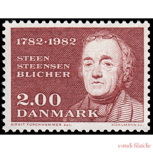 Dinamarca  Denmark 765 1982 200 aniv. del nacimiento del poeta Steen Steensen Blicher MNH