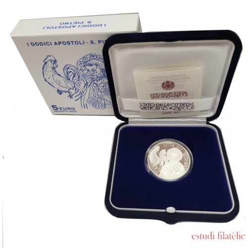 Vaticano 2022 Estuche Oficial Moneda 5 € euros  Proof San Pedro