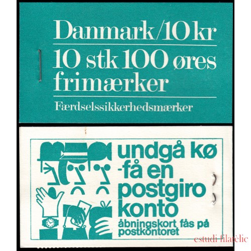 Dinamarca  Denmark 638 C638 1977 Nuevo código de circulación Carnet MNH