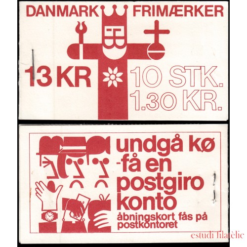 Dinamarca  Denmark 678 C678 1979 500 aniv. fundación de la Universidad de Copenhague Carnet MNH