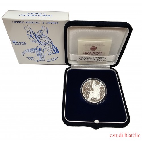 Vaticano 2022 Estuche Oficial Moneda 10 € euros San Andrés Proof