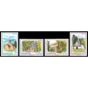 Luxemburgo  1182/85 1989 Fondo Nacional de Bienestar: Capillas Restauradas 1ª serie MNH