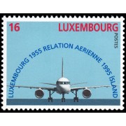 Luxemburgo 1324 1995 40 aniv. del enlace aéreo Luxemburgo-Islandia MNH