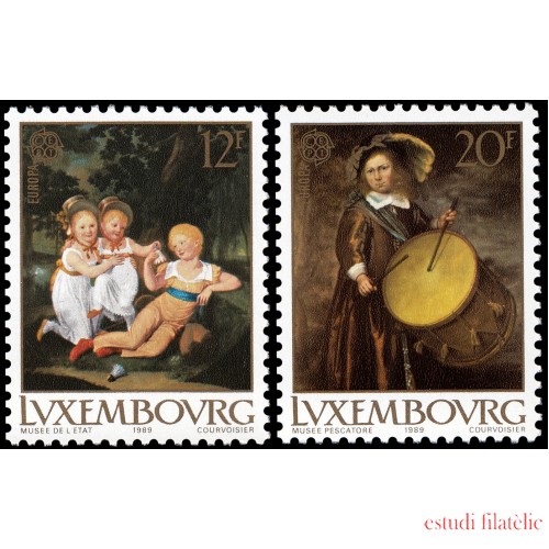 Luxemburgo 1169/70 1989 Europa C.E.P.T. Juegos Infantiles MNH