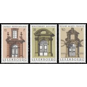 Luxemburgo 1154/56 1988 Dibujos arquitectónicos de Joseph Wegener MNH