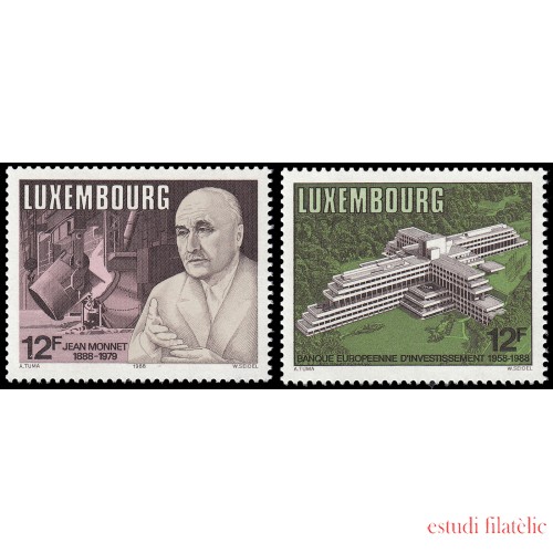 Luxemburgo 1157/58 1988 Aniversarios MNH