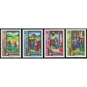 Luxemburgo 1160/63 1988 Fondo Nacional de Bienestar: Ilustraciones del siglo XVI MNH