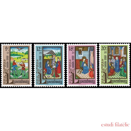 Luxemburgo 1160/63 1988 Fondo Nacional de Bienestar: Ilustraciones del siglo XVI MNH