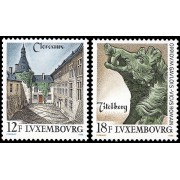 Luxemburgo 1180/81 1989 Lugares turísticos MNH