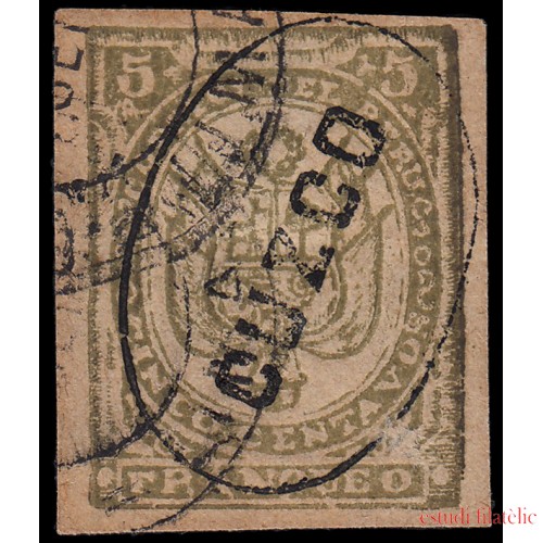 Perú Cuzco 1 1881/85 Sellos de Arequipa de 1882- 85 con sobrecarga Usado