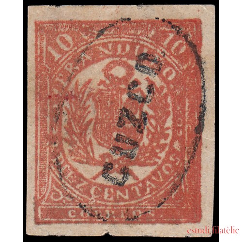 Perú Cuzco 3 1881/85 Sellos de Arequipa de 1882- 85 con sobrecarga MH