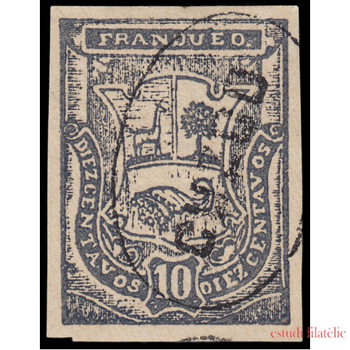 Perú Cuzco 3a 1881/85 Sellos de Arequipa de 1882- 85 con sobrecarga Usados