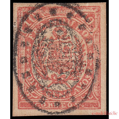 Perú Cuzco 5 1881/85 Sellos de Arequipa de 1882- 85 con sobrecarga MH