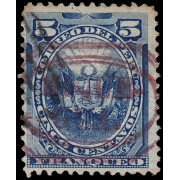 Perú Moquegua 8 1884 Sellos de Perú de 1874-84 con sobrecarga carmín Usado