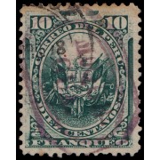 Perú Moquegua 9a 1884 Sellos de Perú de 1874-84 con sobrecarga carmín Usado