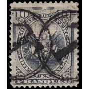 Perú Moquegua 13a 1885 Sellos de Perú de 1884 con sobrecarga MH