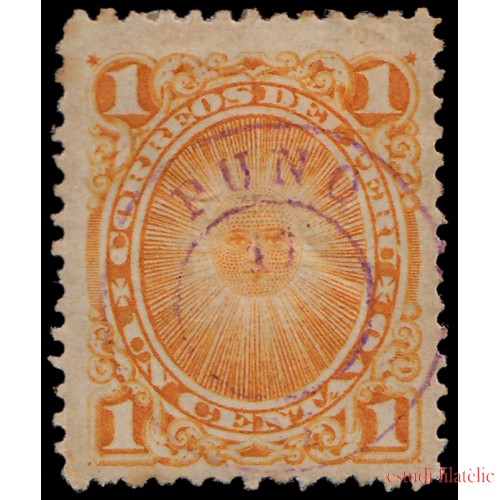 Perú Puno 7 1884 Sellos de Perú de 1874-79 con sobrecarga MH