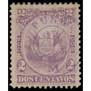 Perú Puno 8 1884 Sellos de Perú de 1874-79 con sobrecarga MH