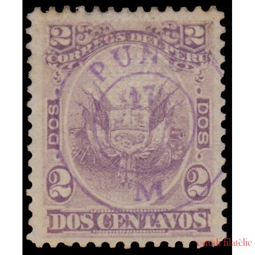 Perú Puno 8 1884 Sellos de Perú de 1874-79 con sobrecarga MH