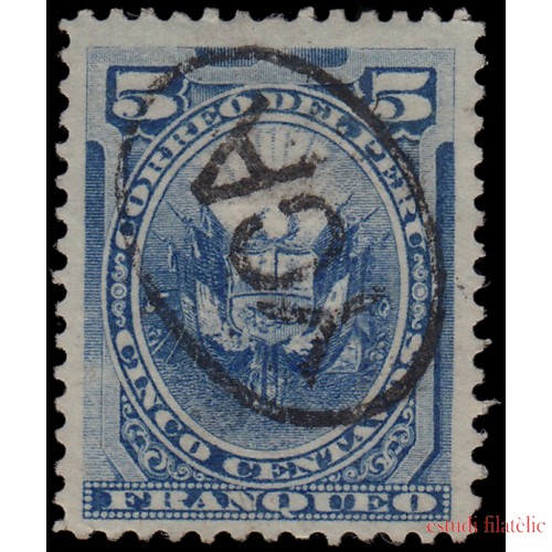 Perú Yca 2 1884 Sellos de Perú de1874-85 con sobrecarga negra o violeta MH