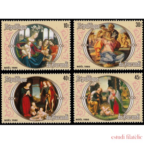 Burundi 837/40 1980 Navidad MNH