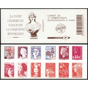 France Francia Carnet 1518-C Diferentes Marianne 12 sellos nº 4287/98 Autoadhesivos