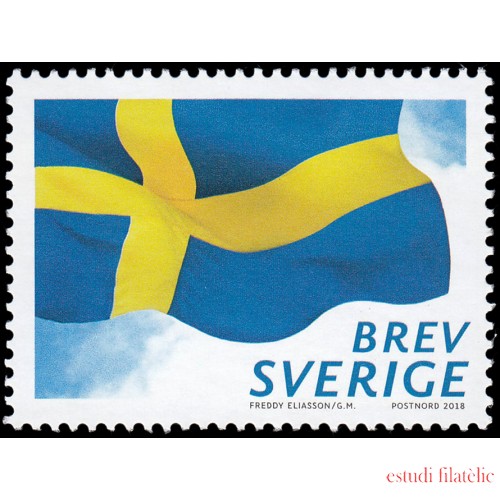 Suecia Sweden 3216 2018 Bandera de Suecia MNH