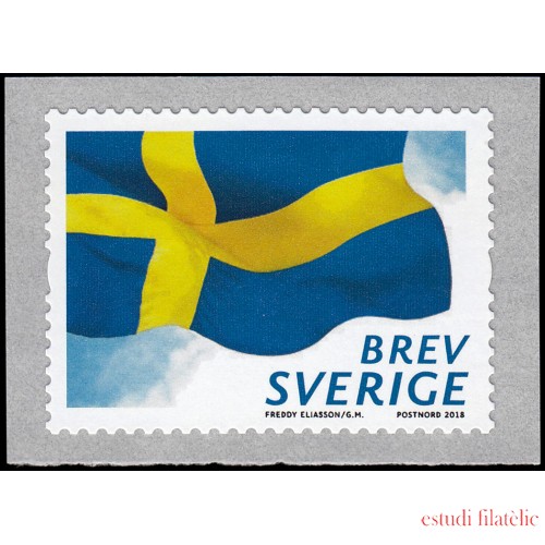 Suecia Sweden 3217 2018 Bandera de Suecia Autoadhesivo