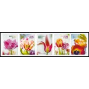 Suecia Sweden 3239/43 2019 Flora Flores Tulipanes Autoadhesivos