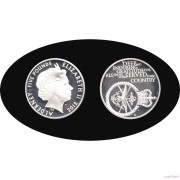 Alderney 2012 5 libras Escudo Shield Plata Ag