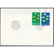 Dinamarca  Denmark 636/37 SPD FDC 1977 Norden 1977 Nenúfares Sobre de Primer Día