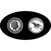 Australia 1 OZ onza 2002 Año del caballo Year of the horse 1$ Plata Ag 