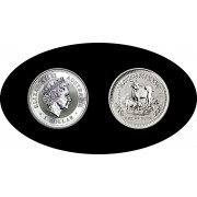 Australia 1 OZ onza 2003 Año de la Cabra Year of the Goat 1$ Plata Ag