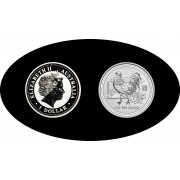 Australia 1 OZ onza 2005 Año del Gallo Year of the Rooster 1$ Plata Ag