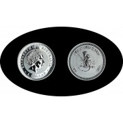 Australia 1 OZ onza 2004 Año del Mono Year of the Monkey 1$ Plata Ag