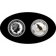 Australia 1 OZ onza 2007 Año de la rata Year of the mouse 2008 Plata dorada 1$ Plata Ag