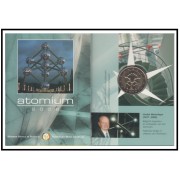 Bélgica 2006 Cartera Oficial Coin Card Moneda 2 € conm Atomium