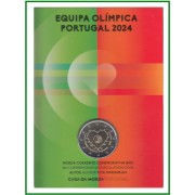 Portugal 2024 Cartera Of Coin Card Moneda 2 € Equipo Olímpico 