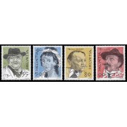 Suiza Switzerland 1349/52 1990 Retratos de poetas y escritores famosos MNH