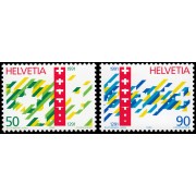 Suiza Switzerland 1353/54 1990 700 aniv. de la Confederación Helvética MNH