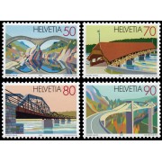 Suiza Switzerland 1378/81 1991 Puentes MNH