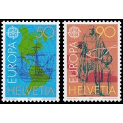 Suiza Switzerland 1393/94 1992 500 aniv. descubrimiento de América por Cristobal Colón MNH