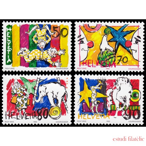 Suiza Switzerland 1406/09 1992 El mundo del circo Payasos MNH