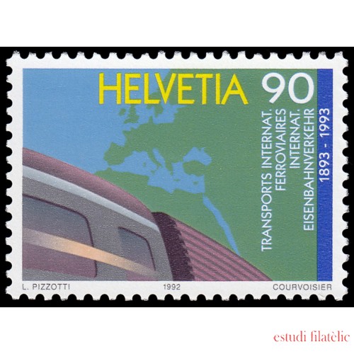 Suiza Switzerland 1416 1992 Centenario de la Oficina Central de Transportes ferroviarios Internacionales MNH