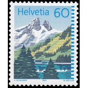 Suiza Switzerland 1418 1993 Paisaje Lago de montaña MNH